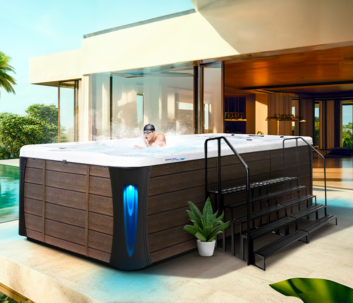 Calspas hot tub being used in a family setting - Palm Coast