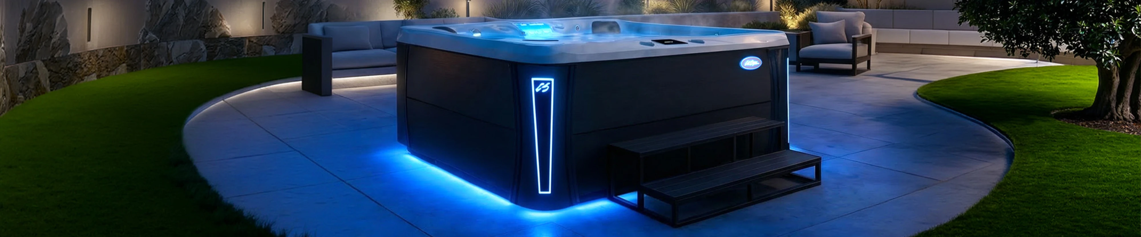 Calspas hot tub being used in a family setting - Palm Coast